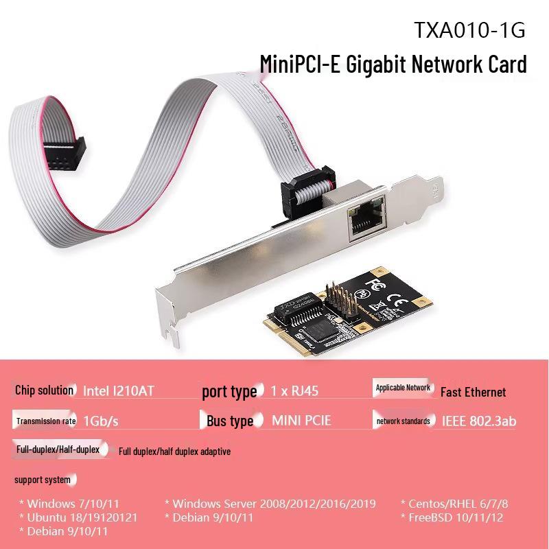 M.2 2.5G/1G High-Speed PCIe RJ45 Network Card for Desktop