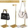 3pcs Stainless Steel Handbag Display Stand Golden Matte Finish Adjustable Jewelry and Multi-Functional Luxury Wallets Showcase