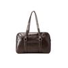 Schultasche für die High School Boston Kunstleder Groß Lang Schulter Kaffee [jinghuiyue] Mädchen, Tasche, Leder, Kapazität, Leicht, Unisex, Riemen,