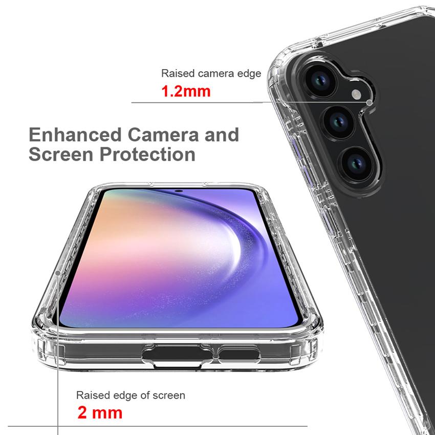 Husă Acoperire Completă 360 Grade pentru Samsung Galaxy A55 A35 A25 A15 A05 A05s A06 A16 A26 A36 A56 5G Fundă Capa Carcasă Transparentă Husă de Telefon Rezistentă la Șocuri