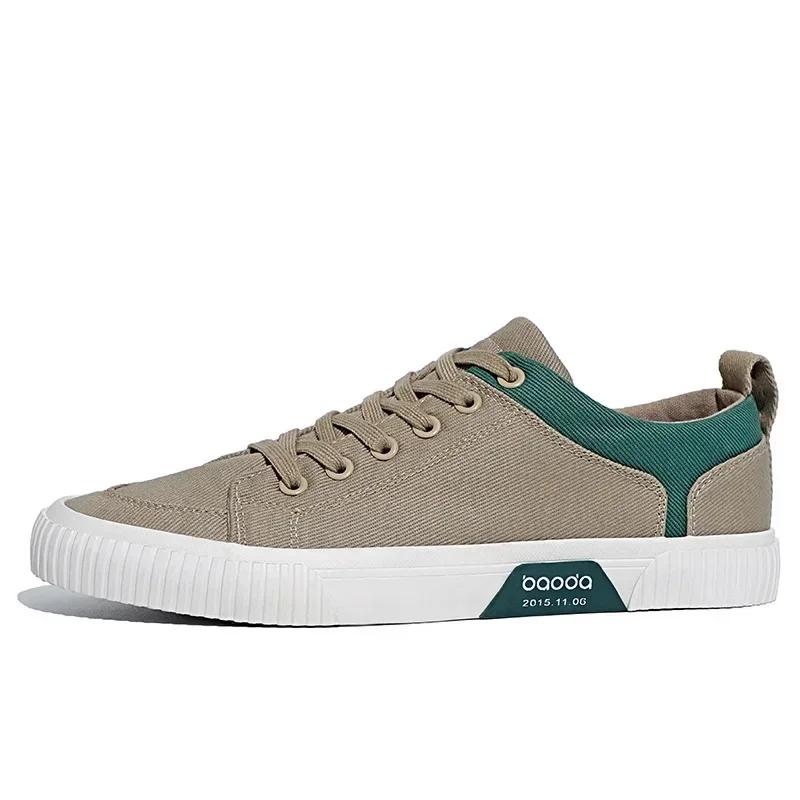 Spring Summer Casual Men Canvas Shoes Low-top Lace Up Mens Canvas Shoes Korean Version Trend Men's Shoes BM-013