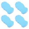 4Pcs 3D Ultra Soft Exfoliating Body Scrubber Fish Scale Pattern Bath Sponge with Lanyard Design Shower Sponge