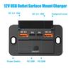 12/24V Dual PD USB C Adapters Outlet Car Charging Port Socket Wall Mount Accessories for Boat Marine Campers RV Truck Golf Cart