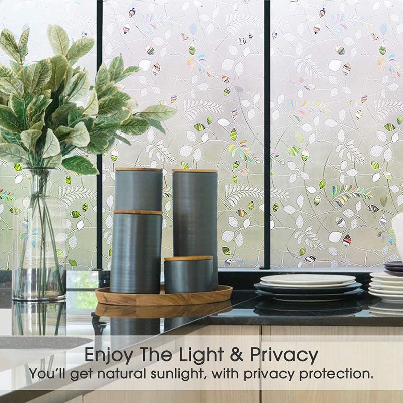 Frosted Window Film Privacy Static Cling Glass Sticker Anti-UV Anti-Glare Decorative Film for Home Office Bathroom