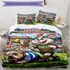 3pcs Duvet Cover Set (1*Duvet Cover + 2*Pillowcase, Without Core), South Sydney Rabbitohs Print Soft All‑Season Bedding Set, Home Bedroom Decor Gift