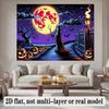 Party Backdrop Halloween Moon Flat Banners Spooky Skeleton Pumpkin Celebrations Wedding Photo Booth Decor Front Door Decor