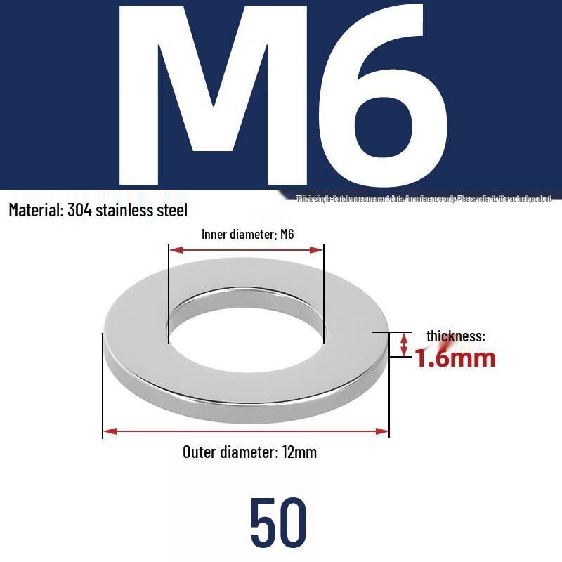 304 Stainless Steel Enlarged Thickened Flat Washers