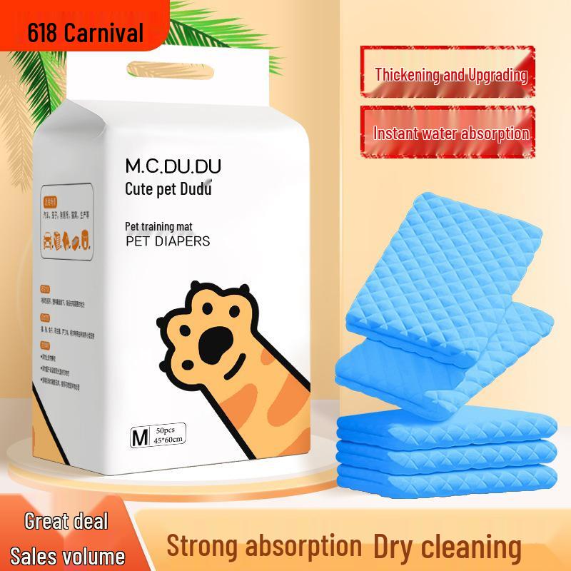 

Thickened Deodorizing Pet Pee Pads: Absorbent Puppy Training & Cat Disposable Diapers Classic Best Seller 100pcs S 33cm*45cm