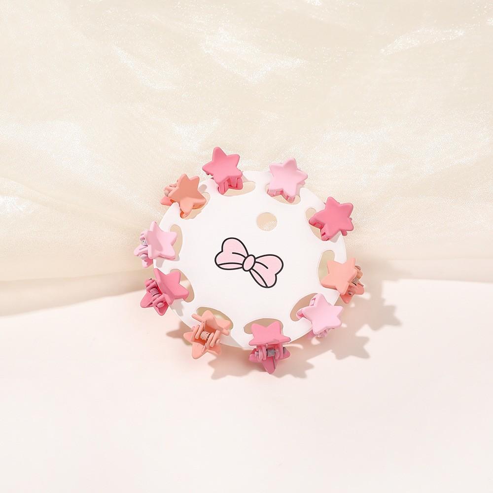 10 Pcs/set Cute Flower Stars Small Hair Claws for Girls Kids Hair Pins Colorful Hair Clips Crabs Fashion Hair Accessories