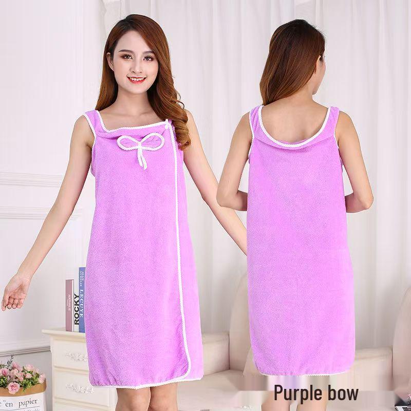 Women's Quick-Drying Coral Fleece Bath Skirt: Thickened, Soft, Water-Absorbent, Wearable Bath Towel for Spring and Autumn