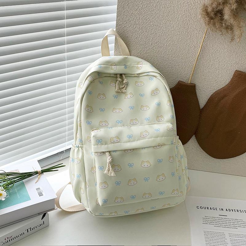 

Милый рюкзак с принтом котенка, студенческая сумка для девочки, рюкзак большой вместимости, студенческая сумка высокой ценности