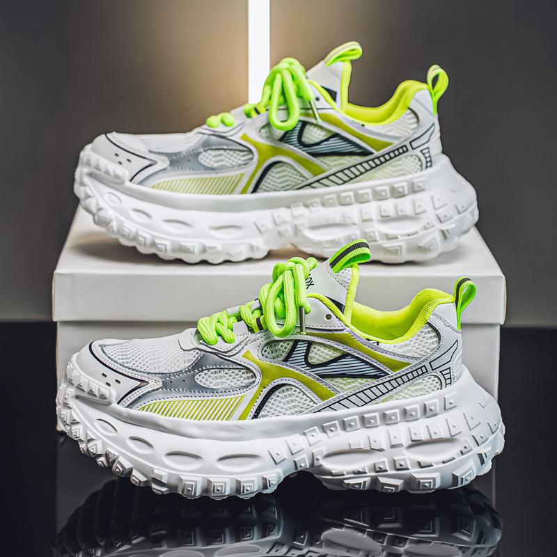 

2025 summer new ins dad shoes men s shoes mesh trend thick sole heightening American fashion casual sports shoes 39