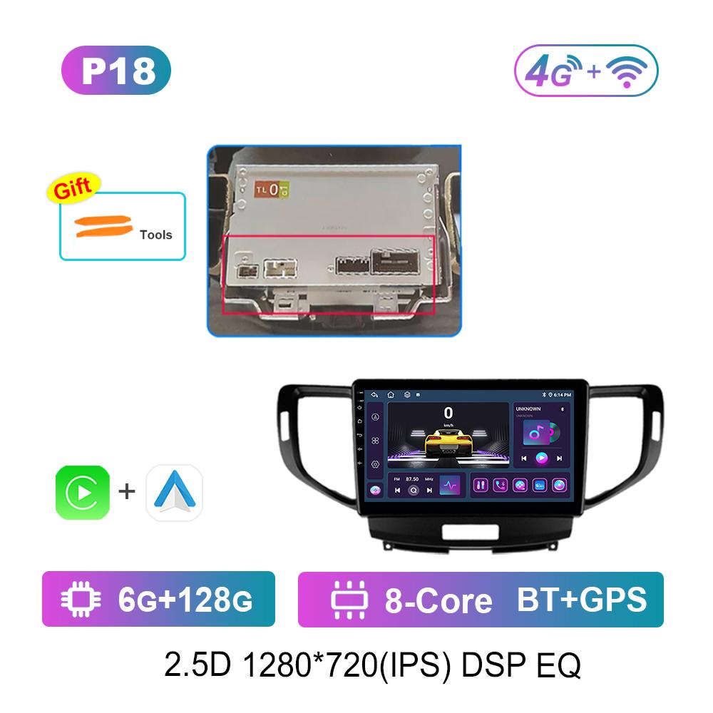 Pentru Honda Accord 8 2008 - 2012 Sistem Android 9 '' Radio Auto Player Multimedia WiFi DSP GPS Navi 4G WiFi Ecran HD Instrumente Auto