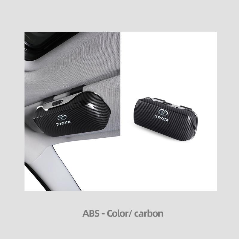 Pudełko na okulary samochodowe Uchwyt na okulary przeciwsłoneczne na osłonę przeciwsłoneczną Do Toyota GR Rav4 Yaris Camry Land Corolla CHR Hilux Cruiser Tacoma