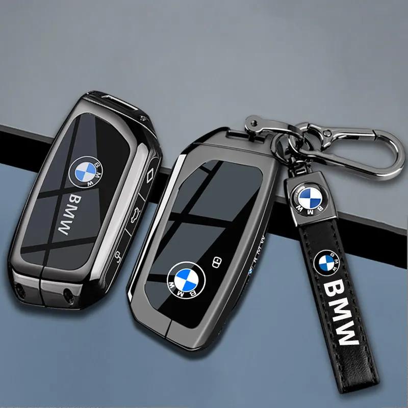 Car Key Case Cover Key Bag Shell Fob for BMW X1 U11 X7 G07 XM G09 i7 7 Series G70 LCI iX I20 U06 G81 M3 Car Interior Accessaries