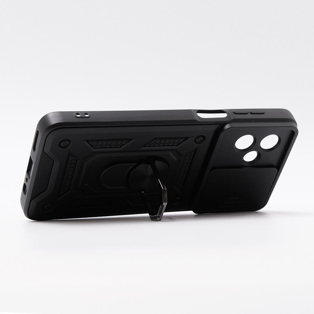Armored Case for Motorola Moto G54 5G, CamShield Slide, Black