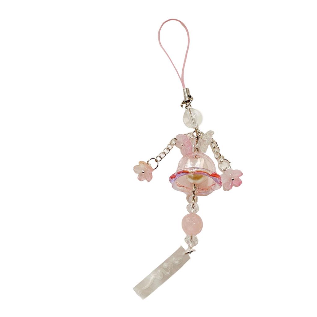 Creative Jellyfish Wind Chime Glass Pendant Phone Chain Decoration for Personalize Styles Casual Wear Stylish Outfits