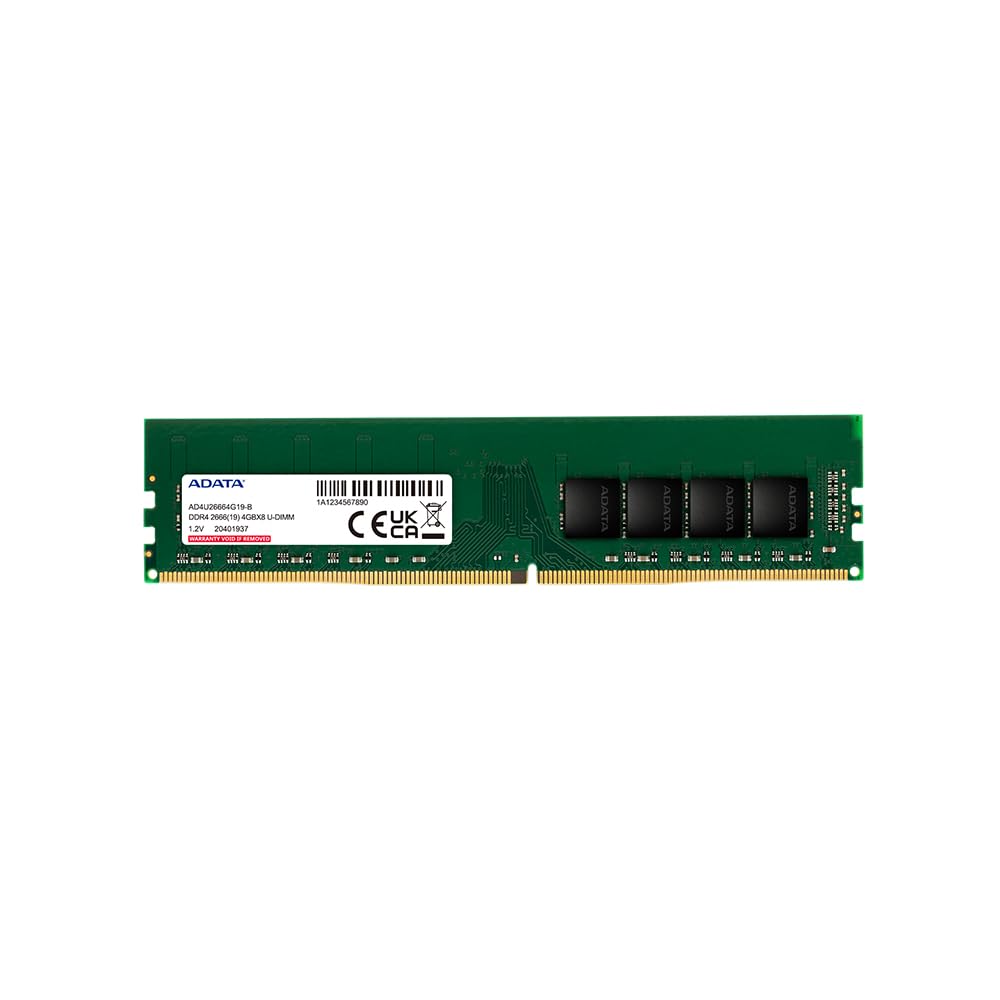 

ADATA 4GB Single Channel (1x4GB) (DDR4 2666/19/1.2v) - AD4U26664G19-SGN