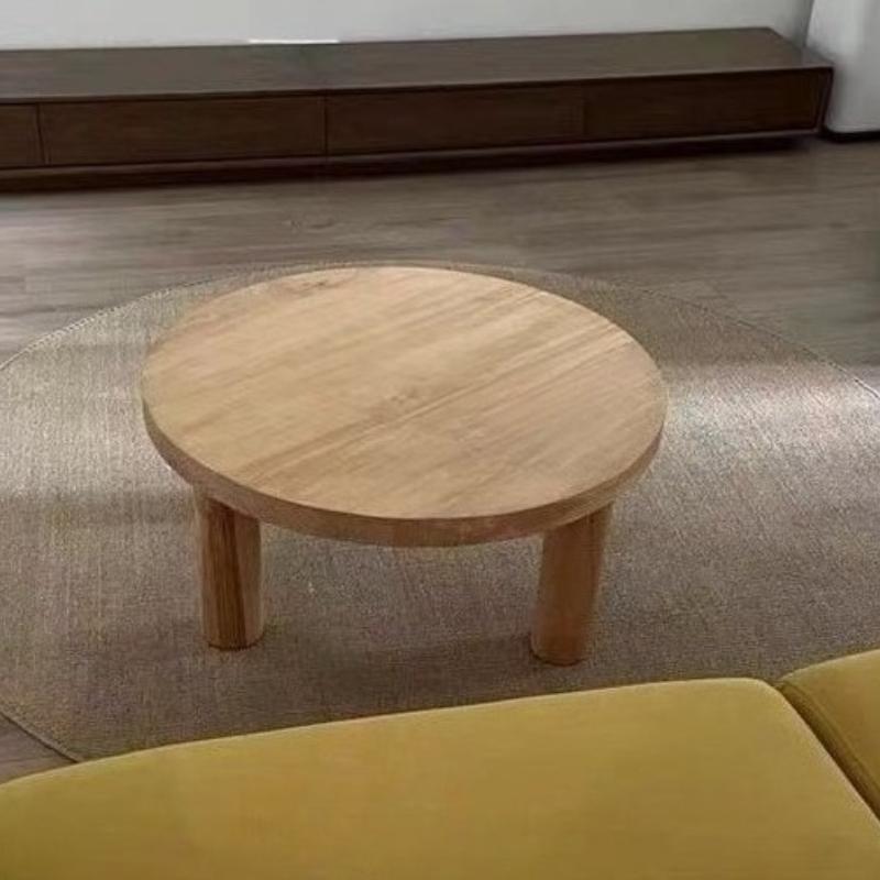 Solid Wood Coffee Table Nordic Round Bedside Table Modern Living Room Decoration Center Tables Rooms Aesthetics Furnitures