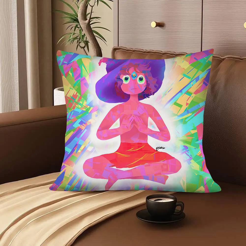 Anime T-The Midnight Gospel Pillow Case Square Pillow Bedroom Sofa Leisure Comfort Cushion Car Living Room Home Decoration