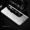 Case for XiaoMi RedMi Note8 Pro Clear View Flip Case Mirror Smart Stand Shockproof Cover Silver