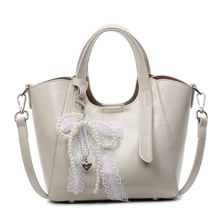 Glossy portable tote bag women's shoulder messenger bag