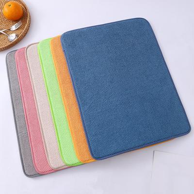 Microfiber Drying Mat Super Absorbent Quick-Dry Dish Drying Pad for Kitchen Countertop Heat Resistant Dining Table Mat for Pots Pans Cups