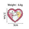 Cartoon Love Series Cute Cat Brooch - Pink Heart Couple Backpack Decoration Badge