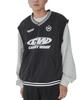WEGO Nylon Street Loose Korean Size Black Men's V-Neck Vest, Sleeveless, Layered, Style, Fit, Style, Gift, Spring, Summer, Autumn, Winter, M,