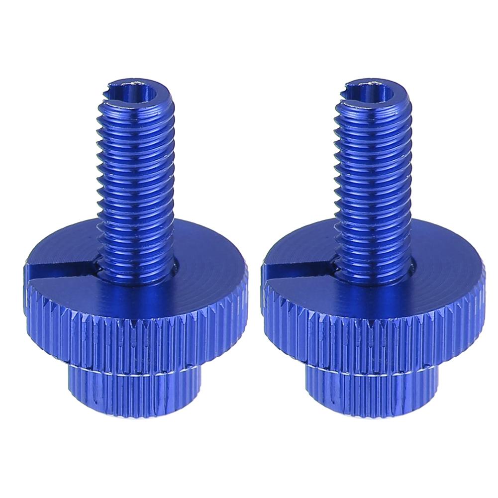 2 Pcs Blue 8mm Motorcycle Brake Clutch Levers Adjuster Screw Bolt M8x1.25 Clutch Cable Wire Adjuster Screw