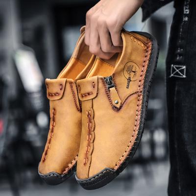 Men Casual Shoes Leather Loafers Flat Classic Moccasins Shoes For Men 2024 Breathable Zip High Quality Man Walking Sneakers Men