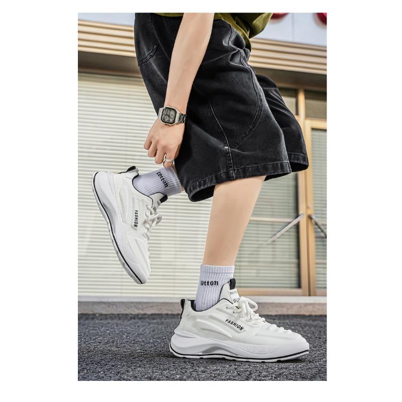 Men's Summer Versatile Thick-Soled Height-Increasing Breathable Running Sports Shoes For Students.