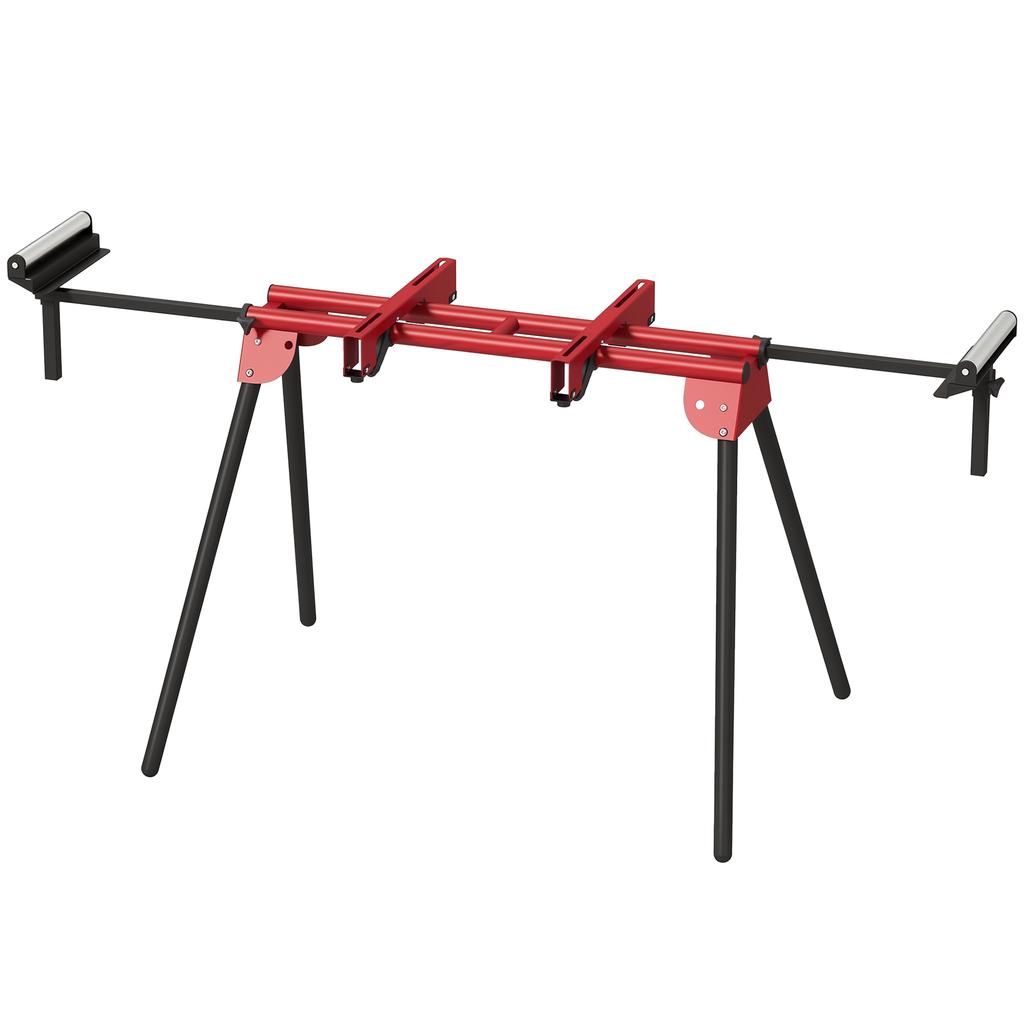 Universal Miter Saw Stand with Extendable Rollers and Support Arms, Portable Saw Stand with Folding Legs