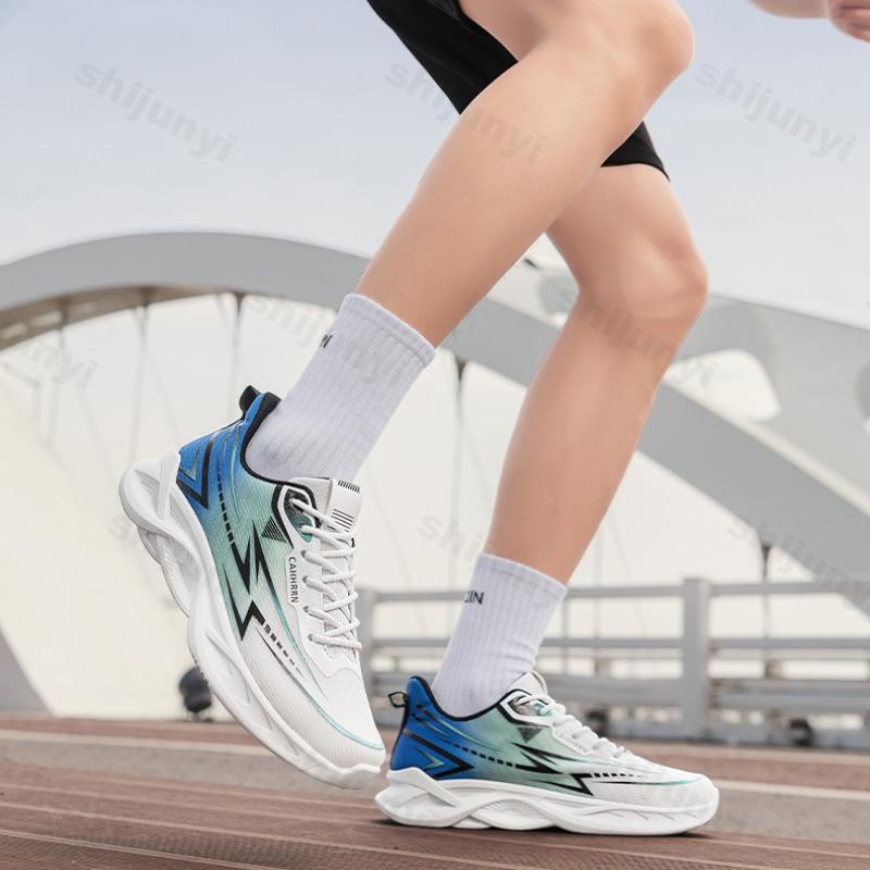 Fashion 2025 Summer New Mesh Sports Running Shoes Gradient Breathable Thick Bottom Versatile Casual Lightweight Men's Shoes Trendy Shoes