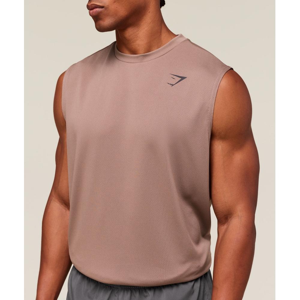 Gymshark Oversized Performance Tank Mocha Mauve A6a5u Nccx