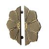 Ethnic Flower Carving Design 20.32 cm Brass Door Handle Pair, Brass Main Door Handles, Standard, Pack of 2