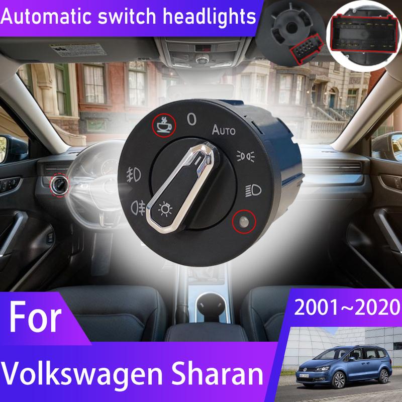 For Volkswagen VW Sharan 7M 7N 2001~ SEAT Alhambra Car Headlight Automatic Switch Accessories Upgrade Modificati 2007 2012