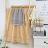 Ten thousand grid pure cotton towel solid color broken file is not easy to lose hair household absorbent face towel bath
