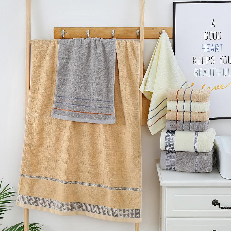 Ten thousand grid pure cotton towel solid color broken file is not easy to lose hair household absorbent face towel bath