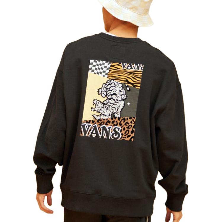 Vans Sweatshirts Unisex Black Crew Neck Moderate Regular VN0A5H9QBLK