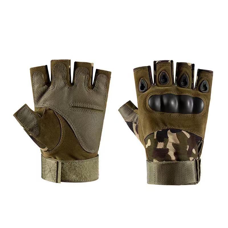 Men's Tactical Half-Finger Cycling Gloves: Breathable, Non-Slip, Wear-Resistant Combat Gear