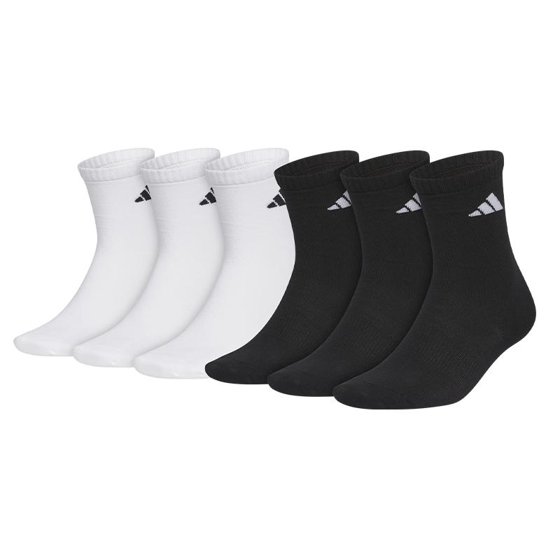 Носки Adidas Crew Unisex 6 пар Черно-белый комбинированный набор HY3051+HY3053 L