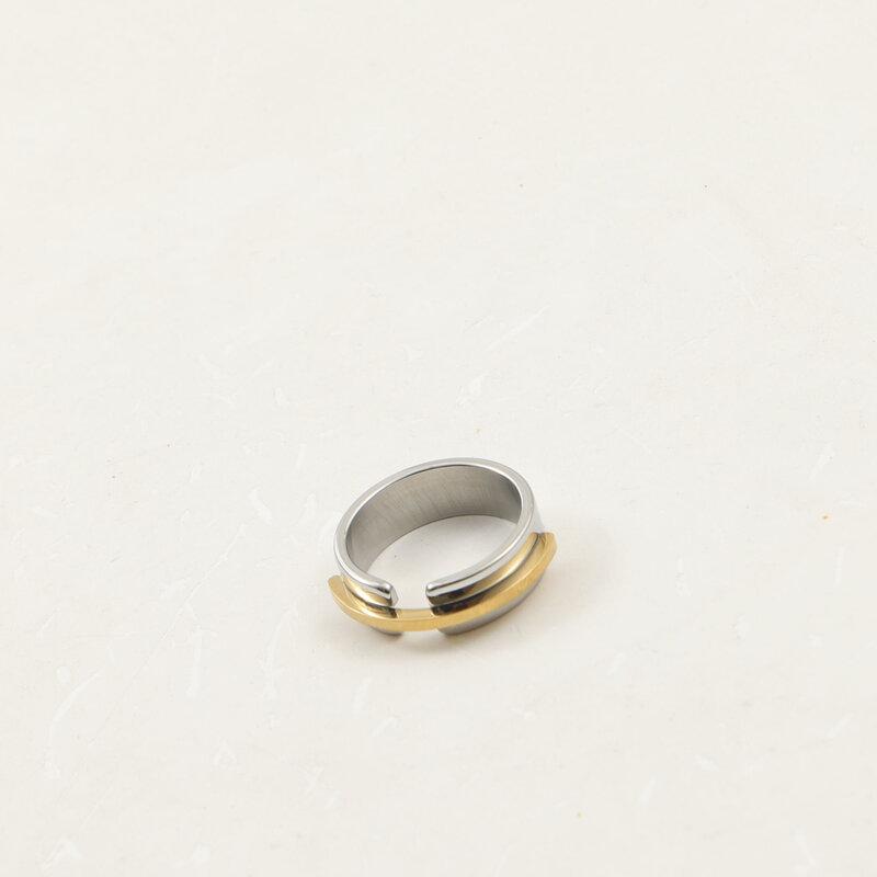 

Yori Fashion Золотое Кольцо из Нержавеющей Стали с Покрытием PVD 18K Золотом Заявление Шарм Пальцевые Украшения Аксессуары 6