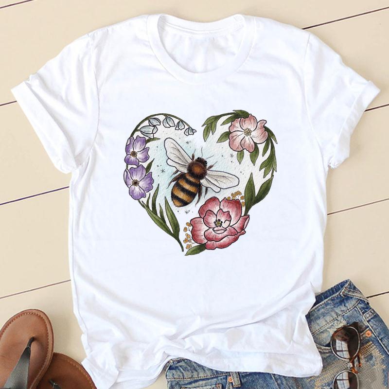 Damenmode Aquarell Pferd 90er Jahre Trend Casual Frauen Kleidung Sommer Kurzarm Graphic Tee T-shirts Weibliche T-shirt Kleidung