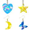 Jewelry Casting Mold Star Moon Heart Butterfly Silicone Mold Holographic Resin Mold for DIY Keychains Earring Pendant