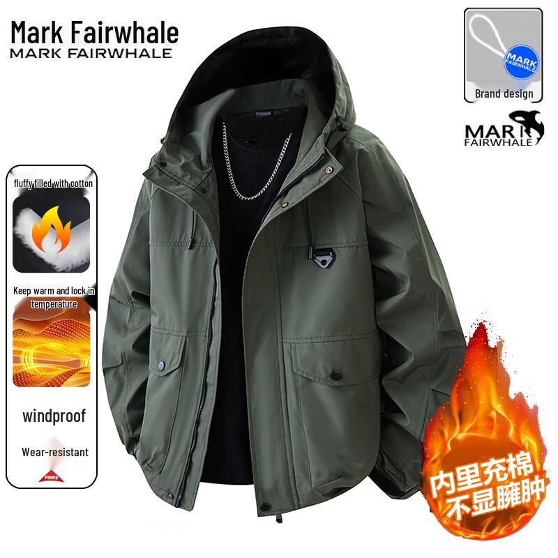 Mark Fairwhale Men s Winter Hooded Padded Jacket M
