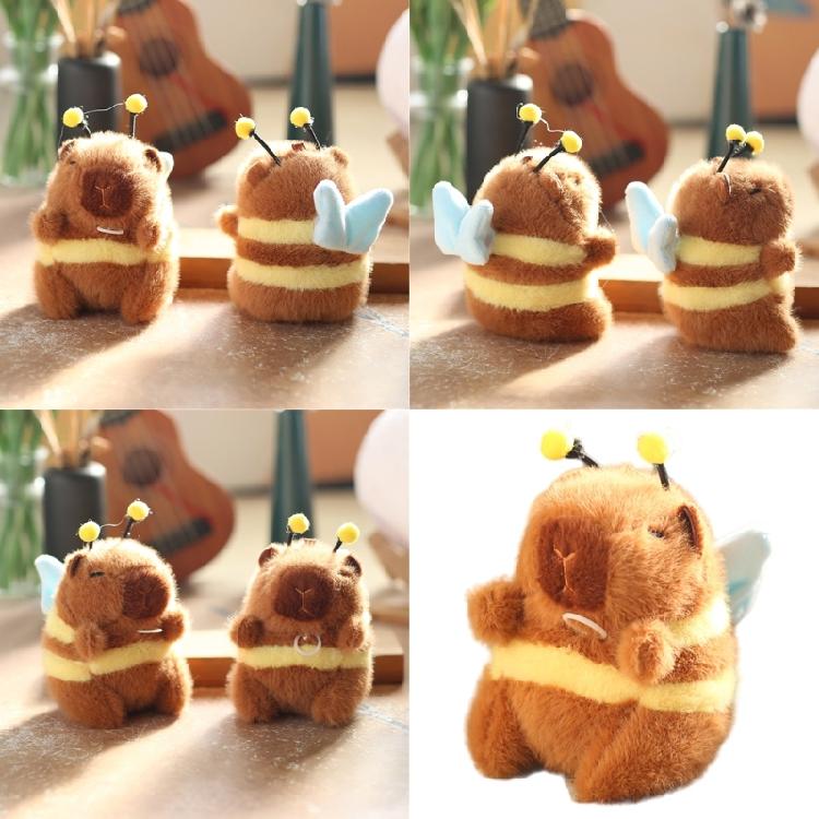 Lovely Capybara Cartoon Plush Toy for Kids Keychain Funny Capybara Cartoon Flapping Wing Soft Charm Stuffed Capybara Toy
