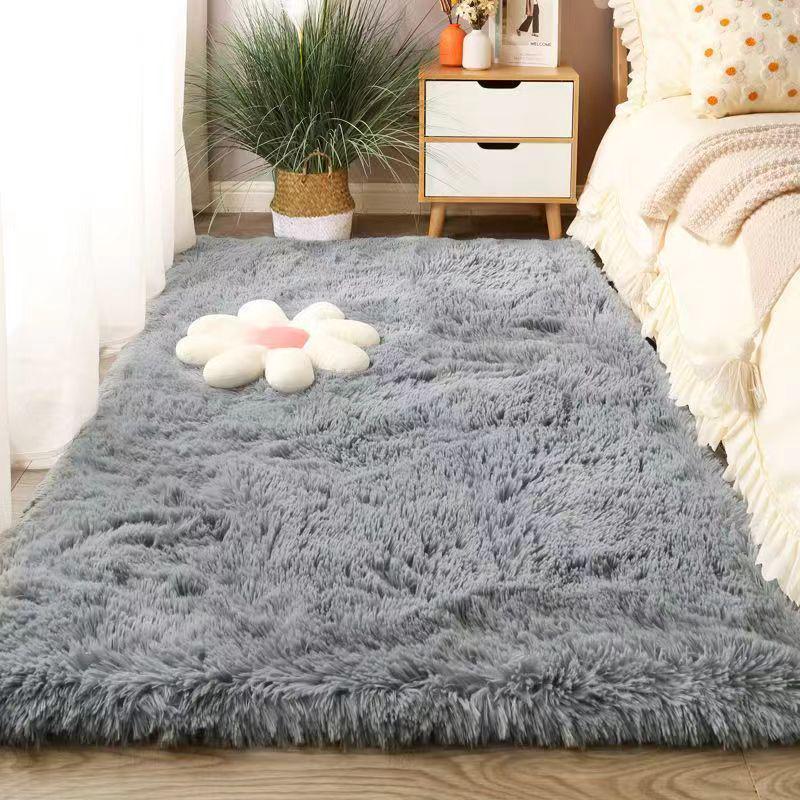 Long-Haired Plush Carpet for Bedroom, Soft Non-Slip Bay Window Mat, Living Room Floor Rug