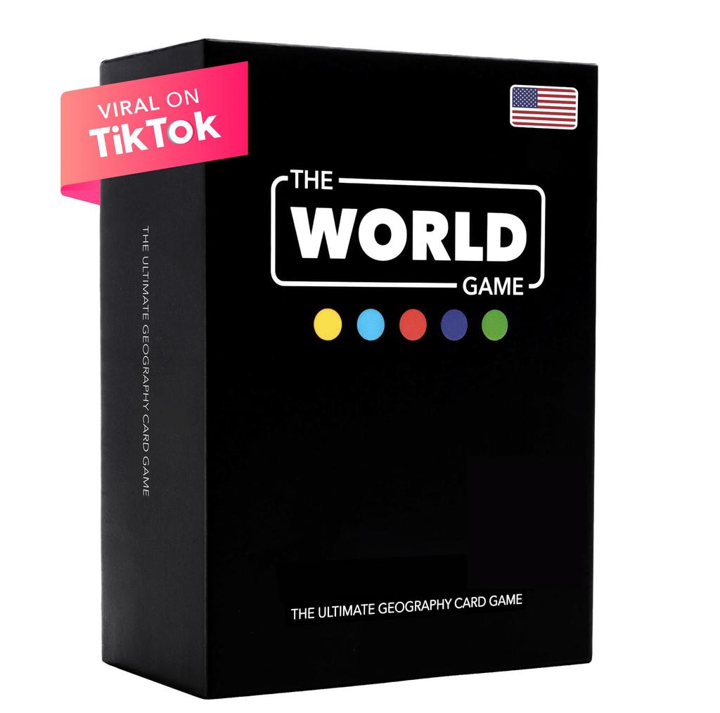 The World Game Geography Card Game Educational Board Game for and Adults Fun Educational Gift for Teenagers - - Kids, Families, - (English Version)