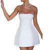 Short Skirt Fashion Wind Sexy Tube Top A- Line Dress Cross-Border Spring and Summer New Arrival Minimalist Slim Fit Skirt Female